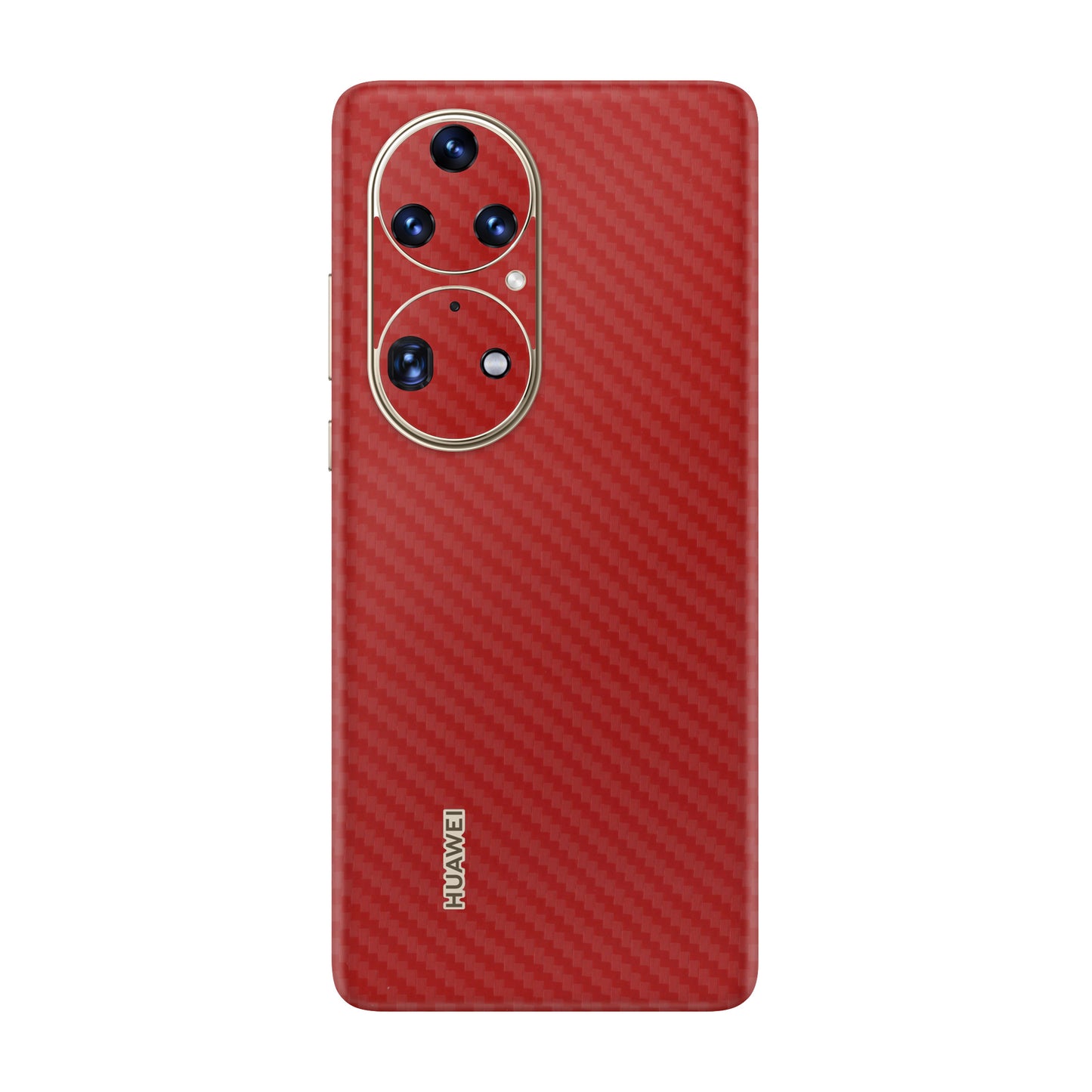 Folie de protectie Huawei P50 Pro, eSkins Elegans, Skin Carbon Rosu