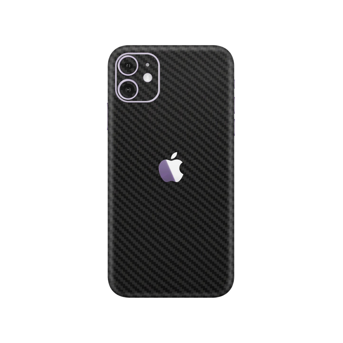 Folie de protectie iPhone 11, eSkins Elegans, Skin Carbon Negru