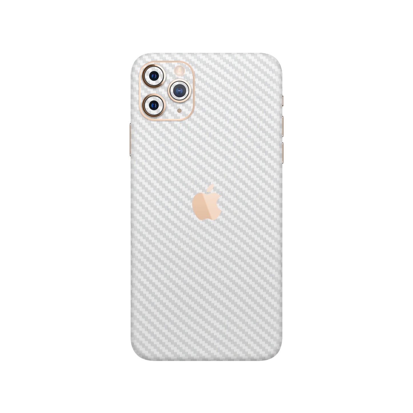 Folie de protectie iPhone 11 Pro, eSkins Elegans, Skin Carbon Alb