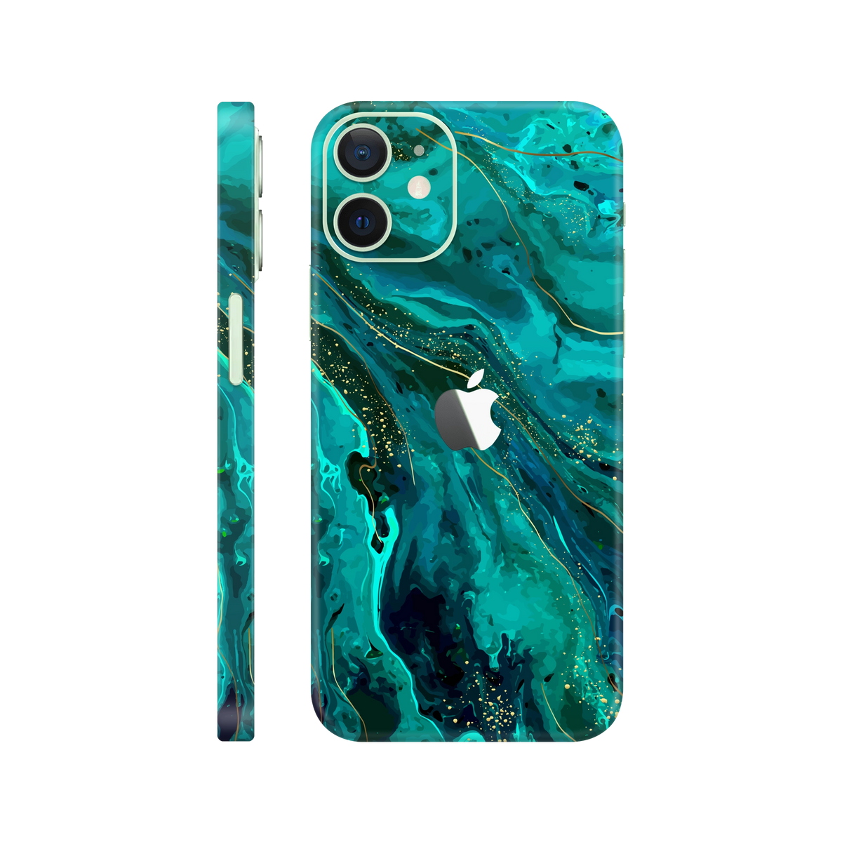 Folie de protectie pentru iPhone 12, eSkins Signature, Skin Celestial Lagoon