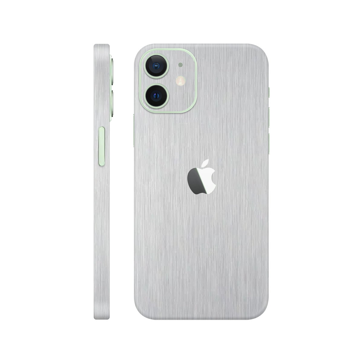 Folie de protectie pentru iPhone 12, eSkins Elegans, Skin Metalic Gri