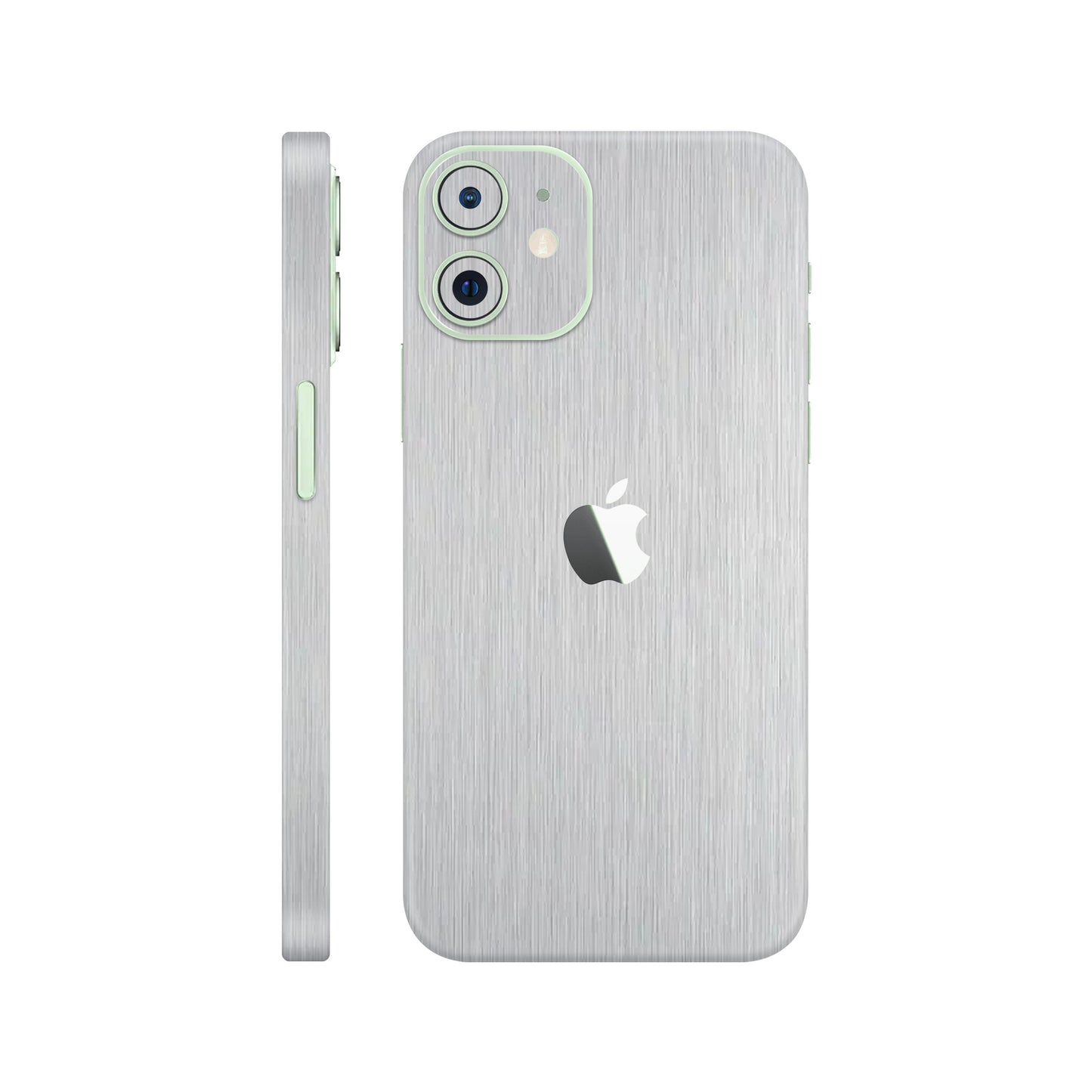 Folie de protectie iPhone 12, eSkins Elegans, Skin Metalic Gri