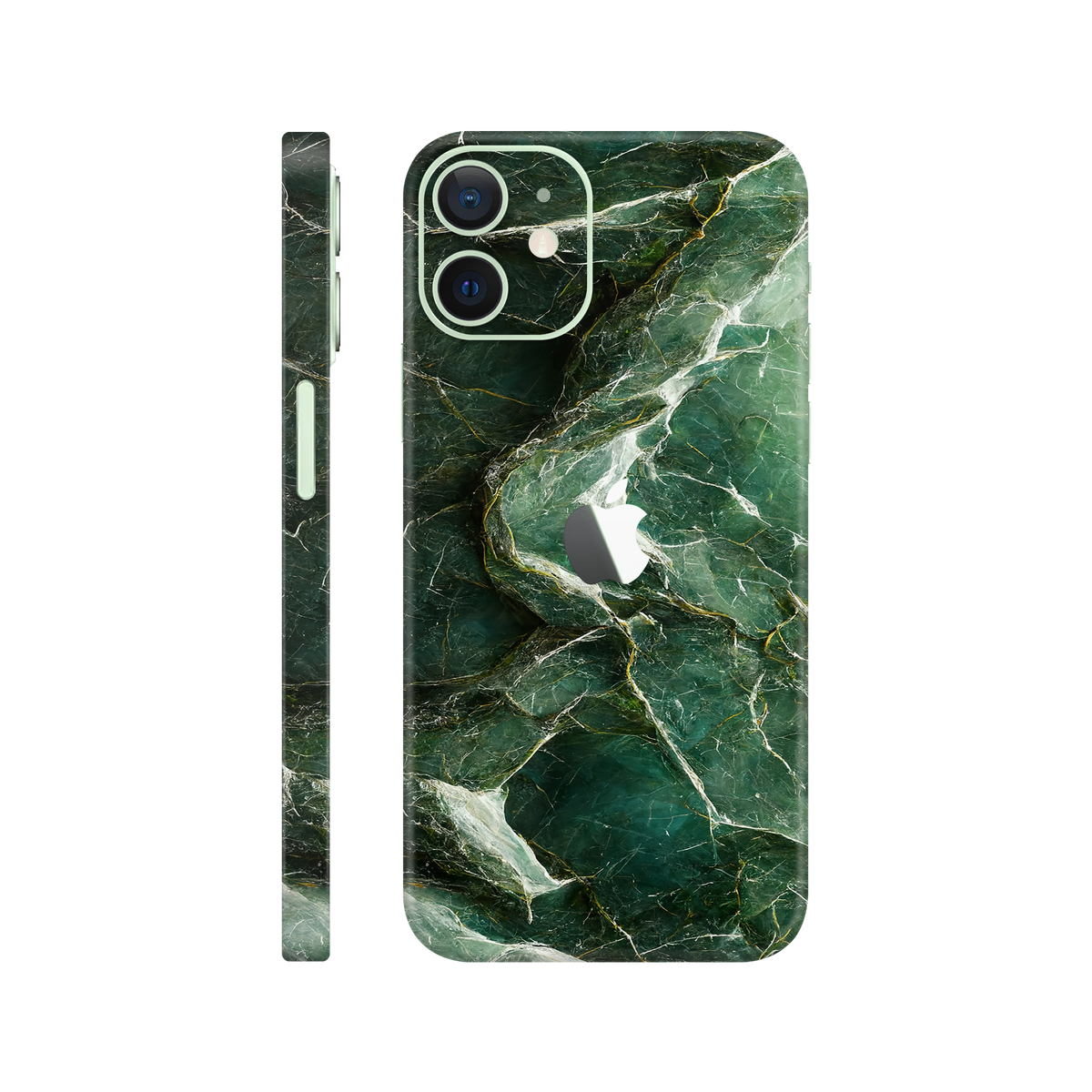 Folie de protectie pentru iPhone 12, eSkins Signature, Skin Mystic Emerald