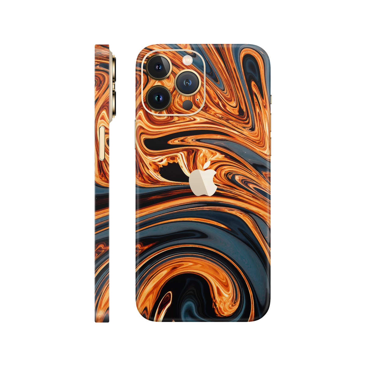Folie de protectie pentru iPhone 12 Pro, eSkins Signature, Skin Amber Blaze