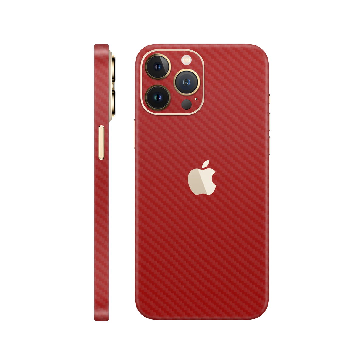 Skin iPhone 12 Pro, Carbon 3D Red