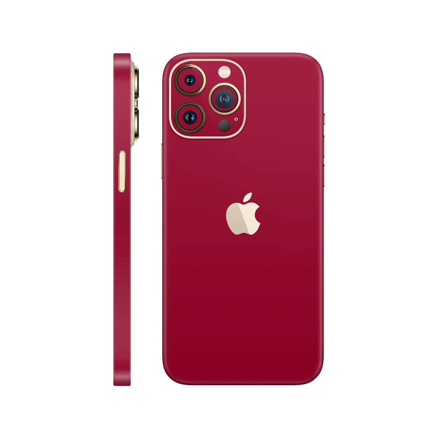 Folie de protectie iPhone 12 Pro, eSkins Unique, Skin Mat Rosu