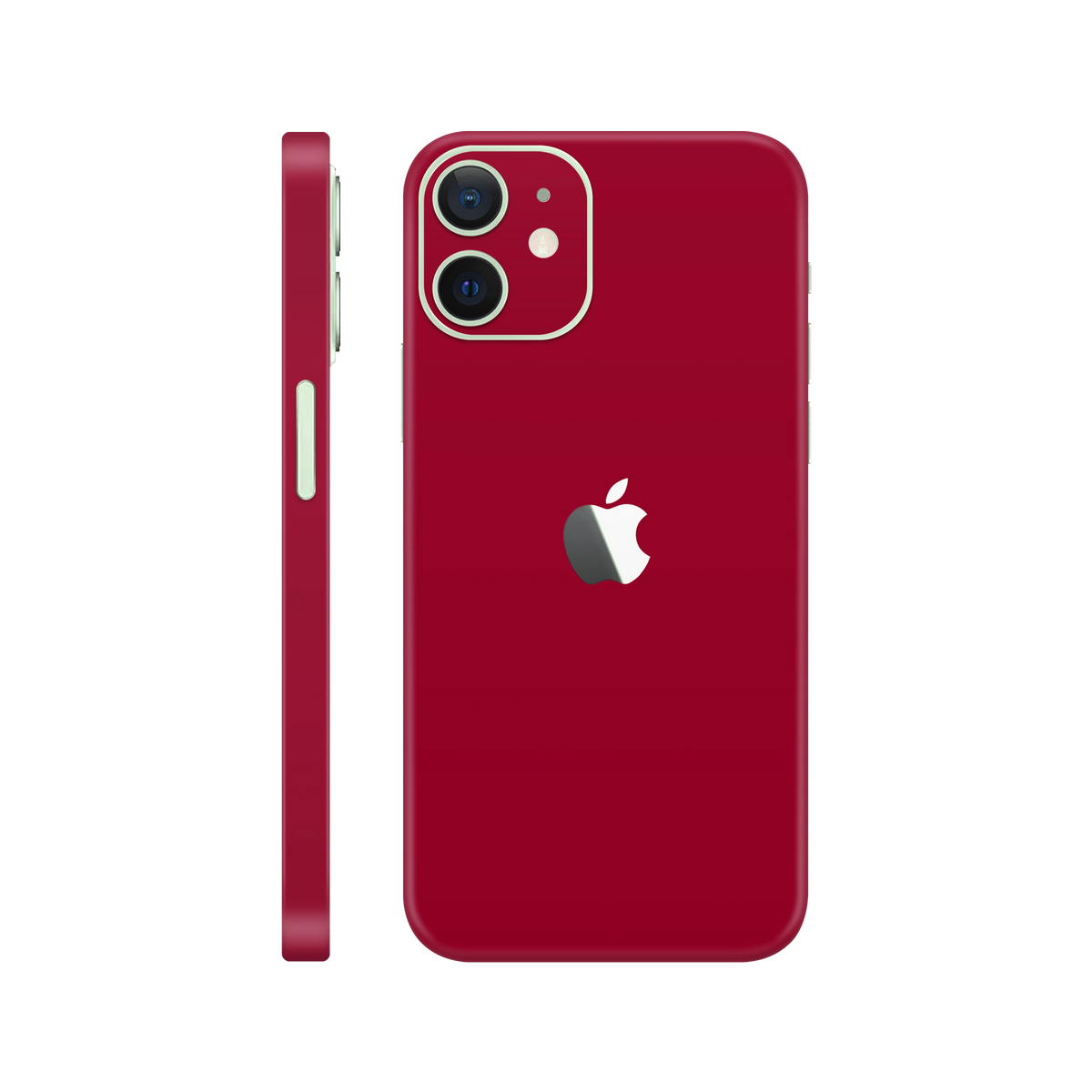 Folie de protectie pentru iPhone 12, eSkins Unique, Skin Mat Rosu