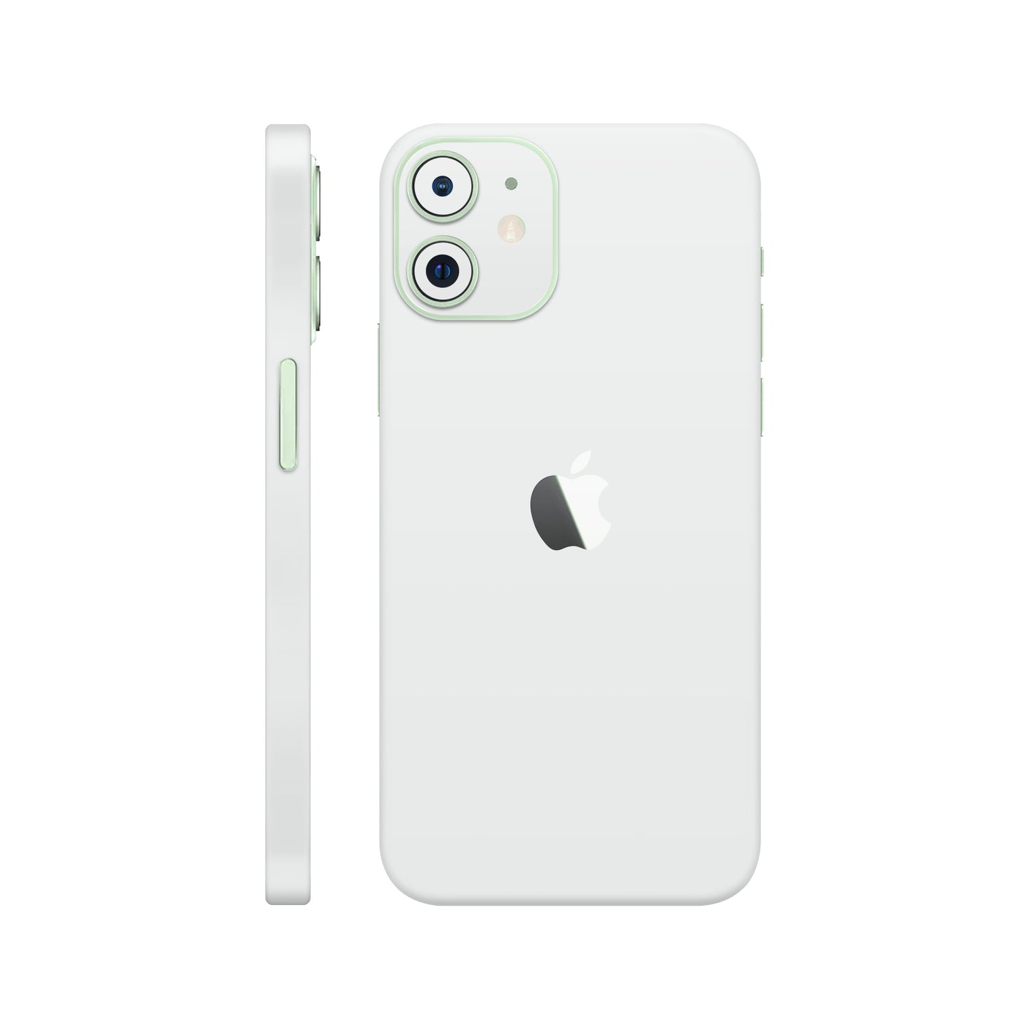 Folie de protectie iPhone 12, eSkins Unique, Skin Mat Alb