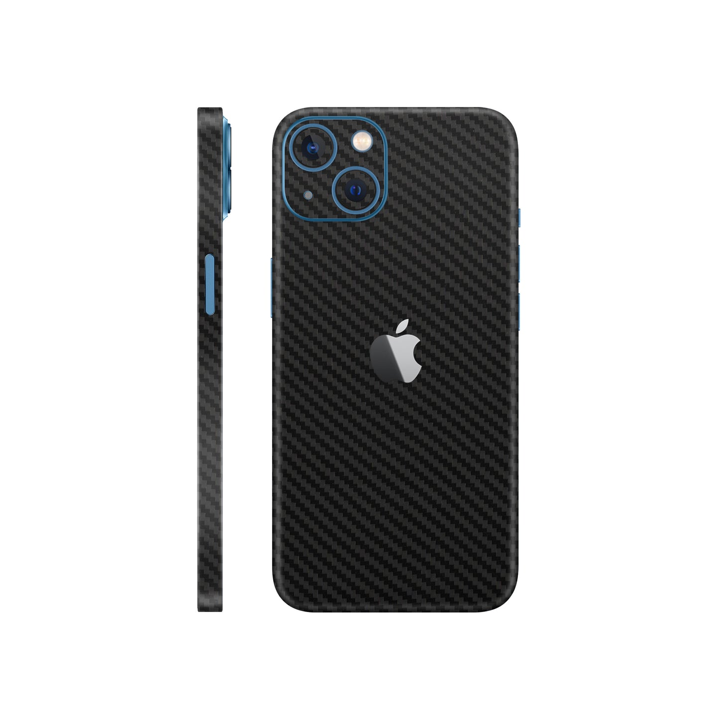Folie de protectie iPhone 13 Mini, eSkins Elegans, Skin Carbon Negru