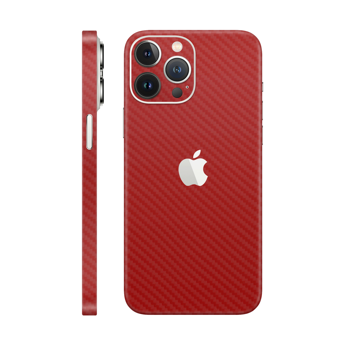 Skin iPhone 13 Pro Max, Carbon 3D Red