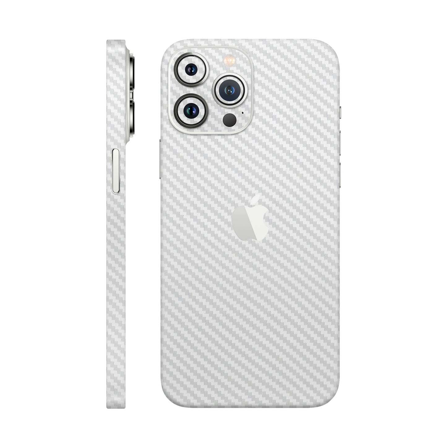 Skin iPhone 13 Pro Max, Carbon 3D White