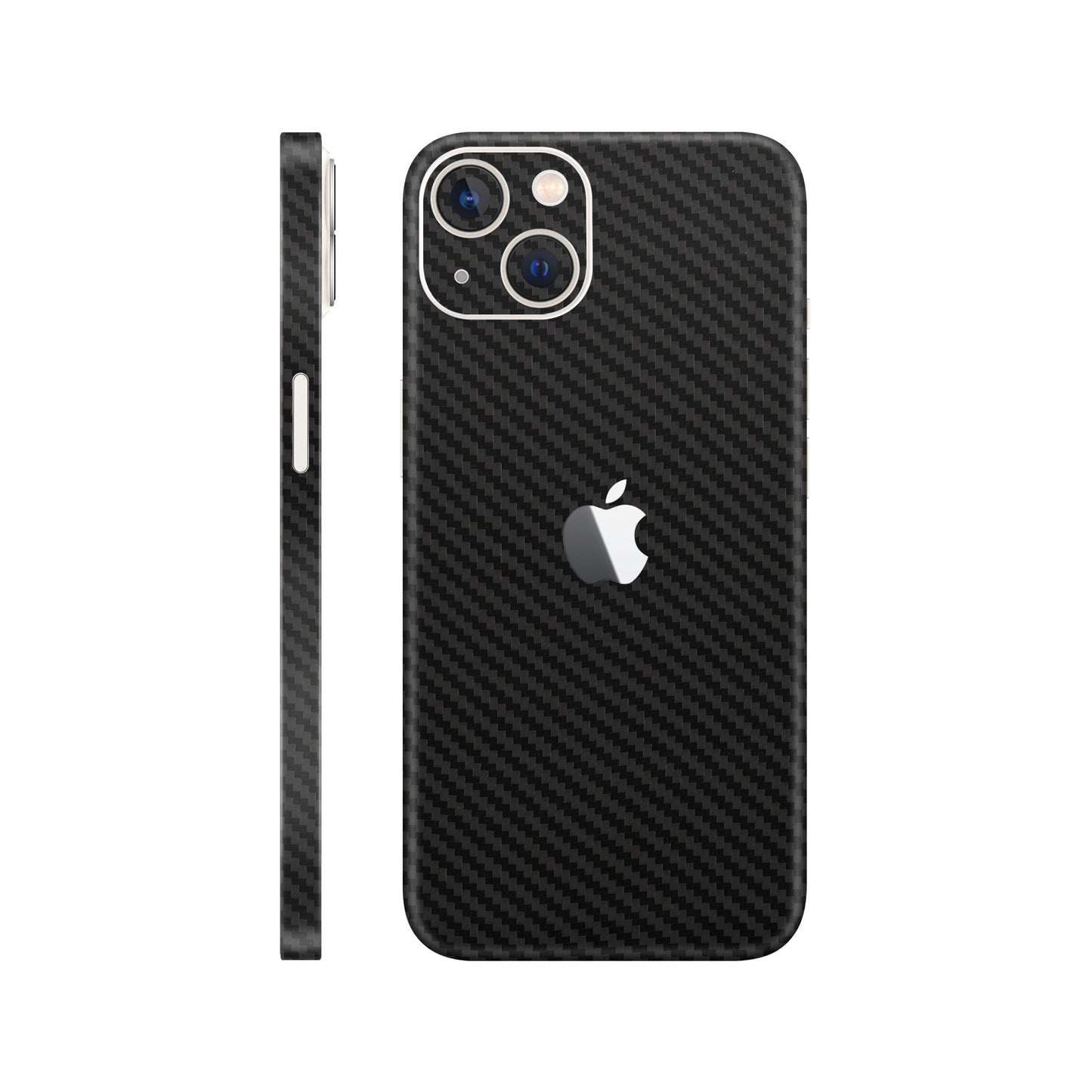 Folie de protectie iPhone 14, eSkins Elegans, Skin Carbon Negru