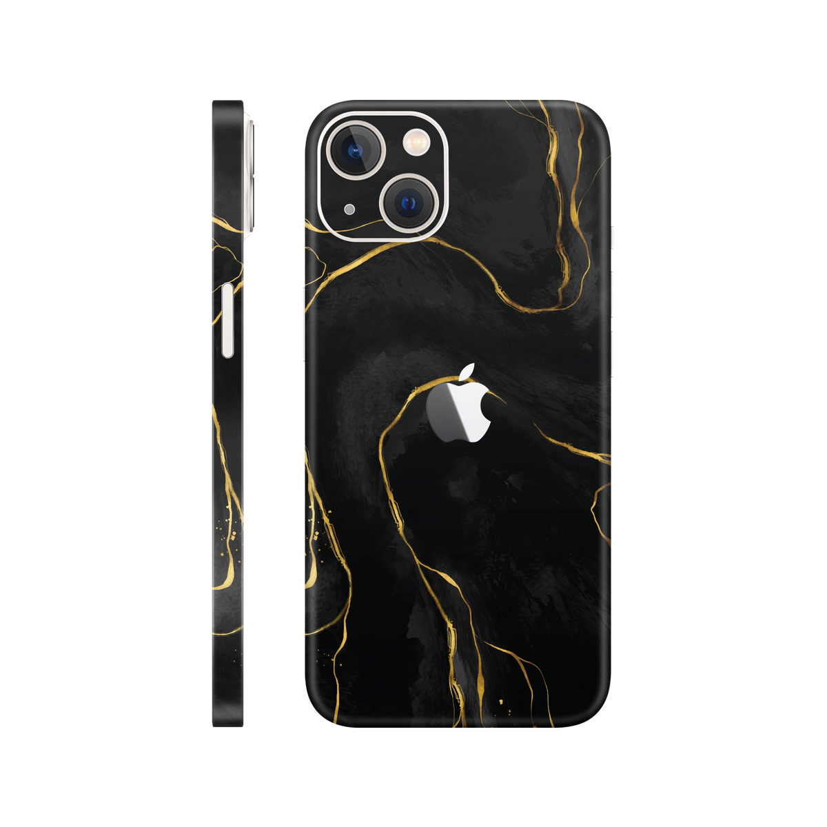 Folie de protectie pentru iPhone 14, eSkins Signature, Skin Golden Onyx