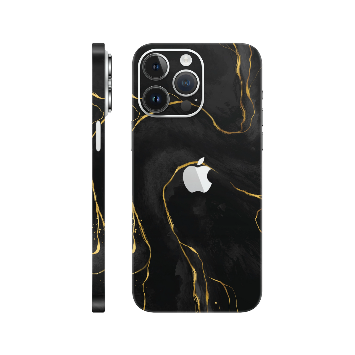 Folie de protectie pentru iPhone 14 Pro, eSkins Signature, Skin Golden Onyx