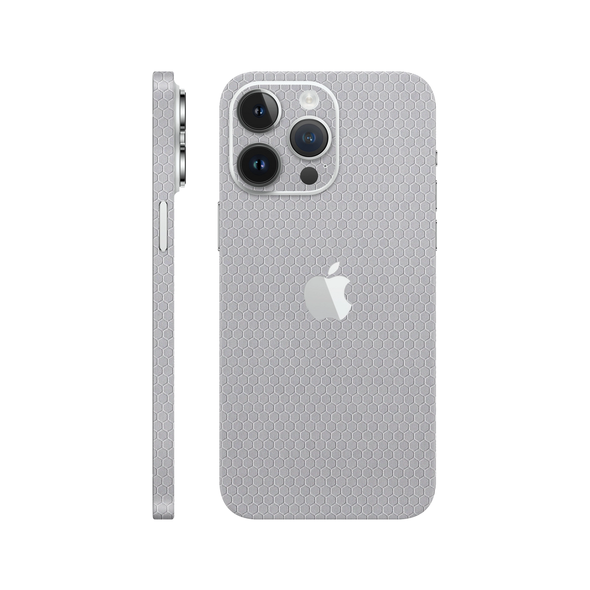 Skin iPhone 14 Pro, Honeycomb 3D Gray