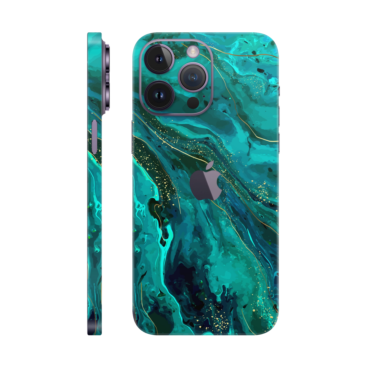 Folie de protectie pentru iPhone 14 Pro Max, eSkins Signature, Skin Celestial Lagoon