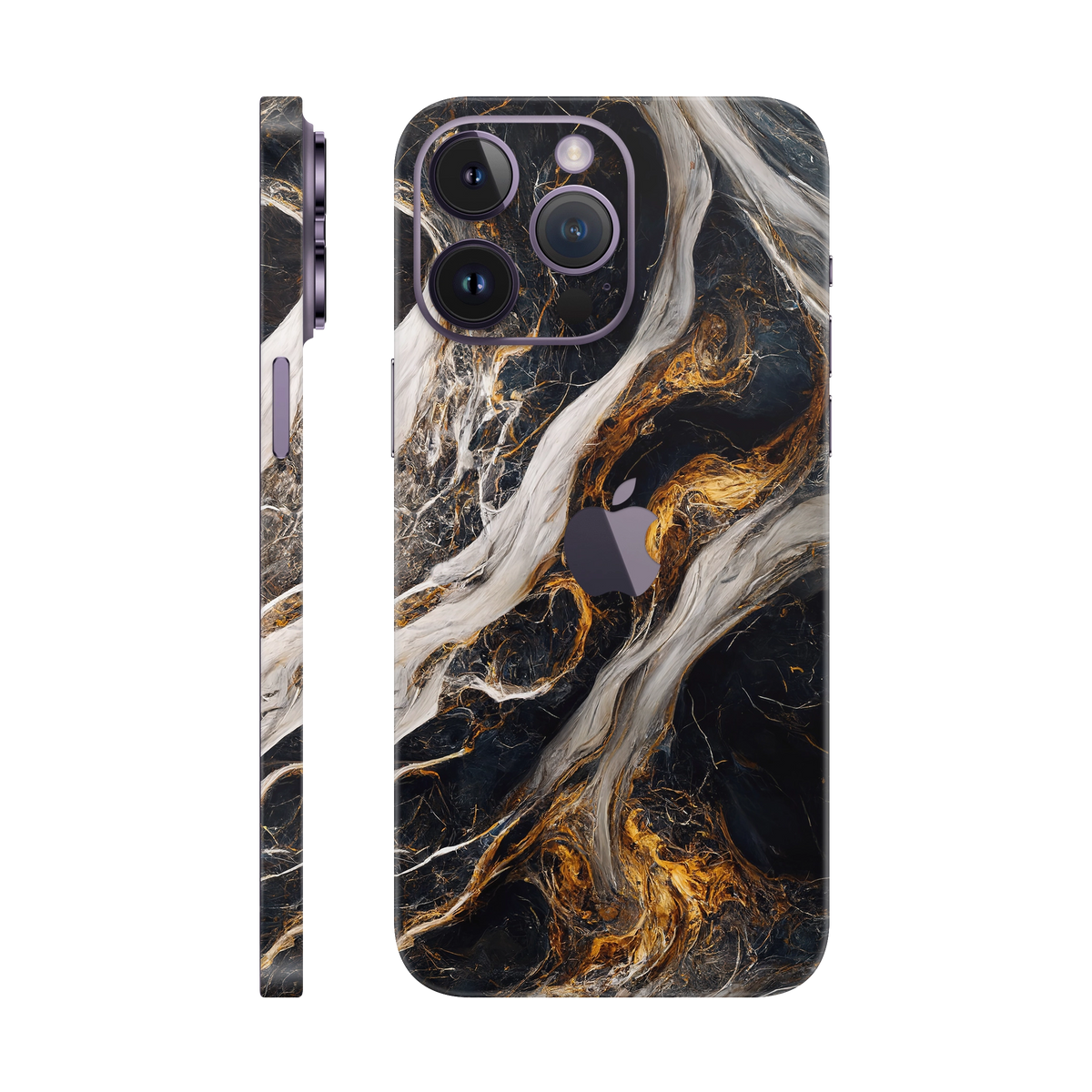 Folie de protectie pentru iPhone 14 Pro Max, eSkins Signature, Skin Luxe Nebula