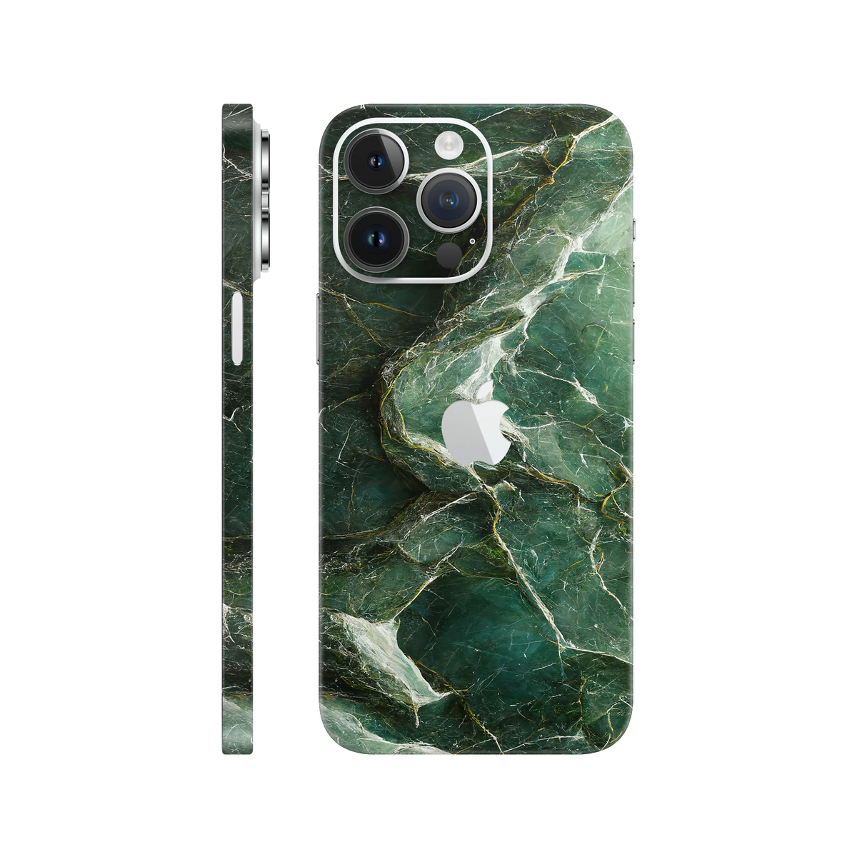 Folie de protectie pentru iPhone 14 Pro, eSkins Signature, Skin Mystic Emerald