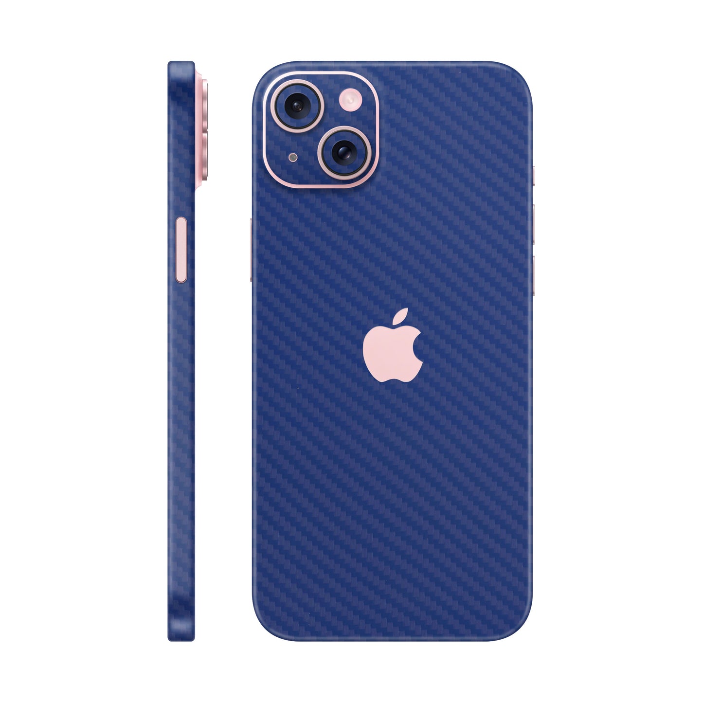 Skin iPhone 15 Plus, Carbon 3D Blue