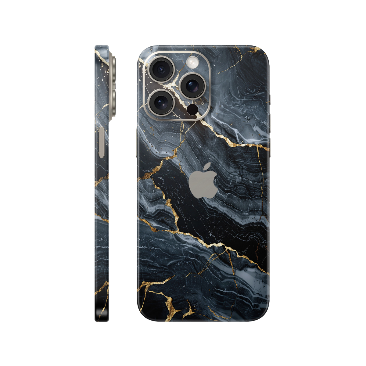 Folie de protectie pentru iPhone 15 Pro, eSkins Signature, Skin Gilded Abyss
