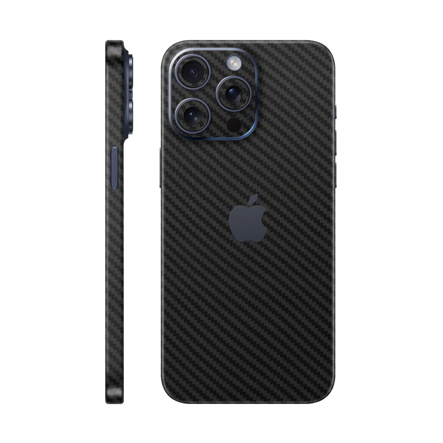 Folie de protectie iPhone 15 Pro Max, eSkins Elegans, Skin Carbon Negru