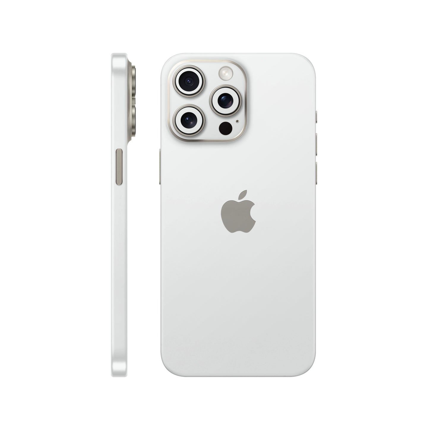 Folie de protectie iPhone 15 Pro, eSkins Unique, Skin Mat Alb