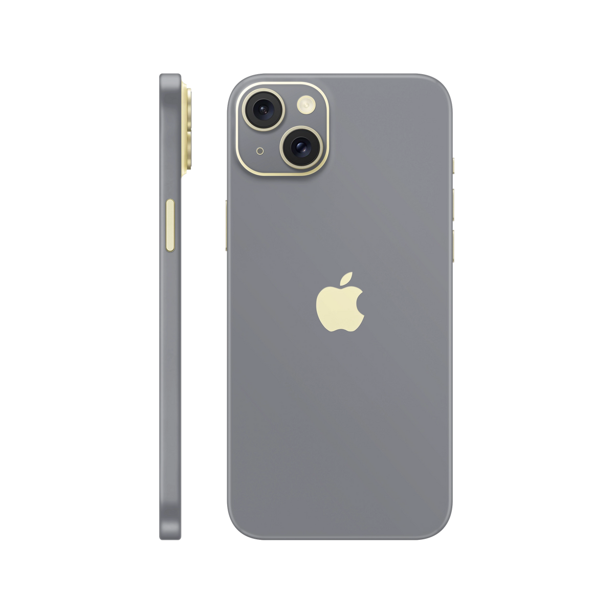 Folie de protectie pentru iPhone 15, eSkins Unique, Skin Mat Gri