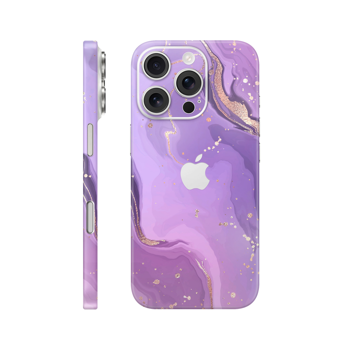 Folie de protectie pentru iPhone 16 Pro, eSkins Signature, Skin Lavender Swirl