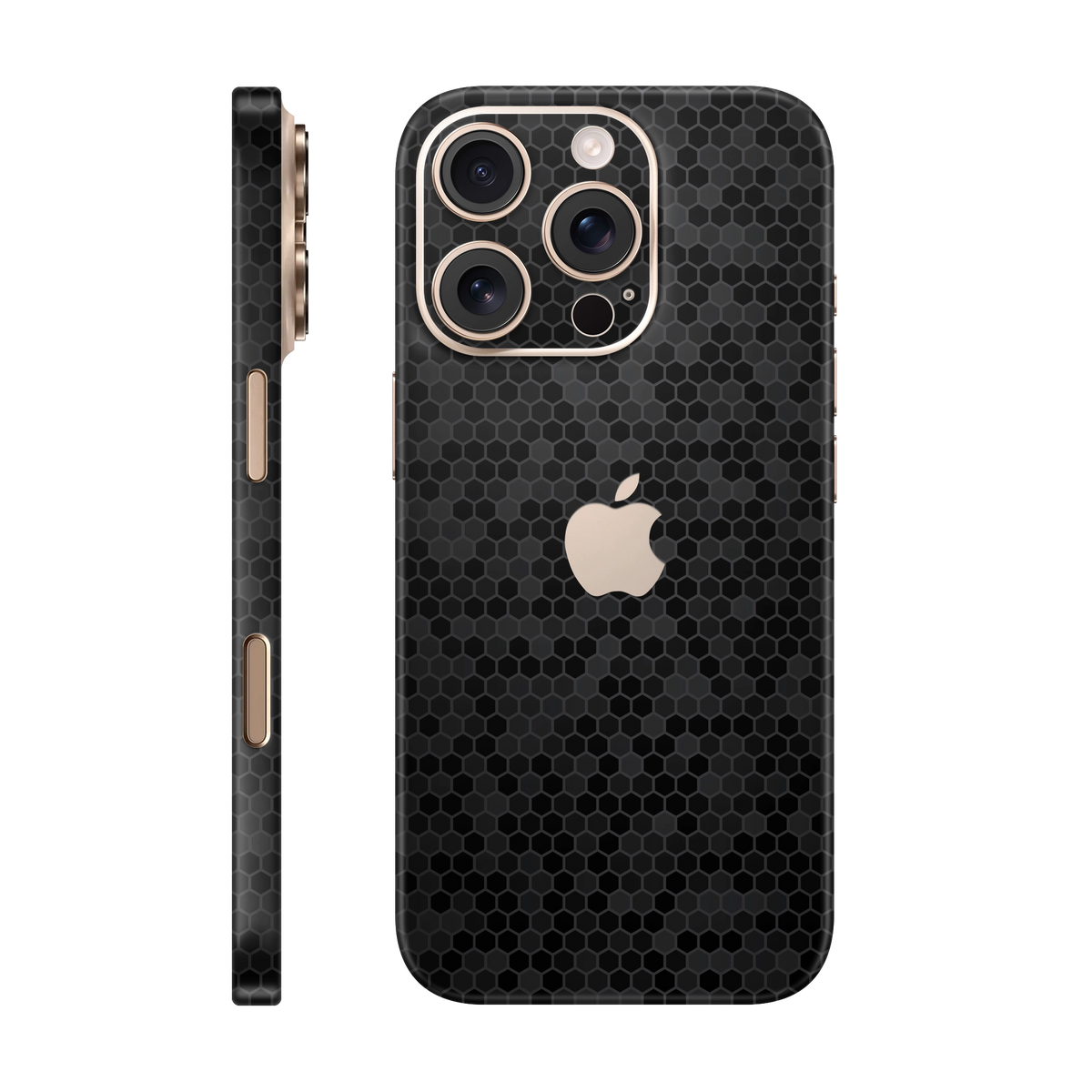 Folie de protectie pentru iPhone 16 Pro Max, eSkins Elegans, Skin Honeycomb Negru