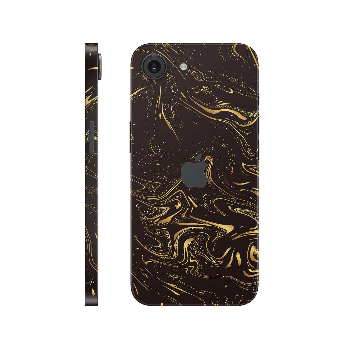 Folie de protectie pentru iPhone 16e, eSkins Signature, Skin Golden Noir