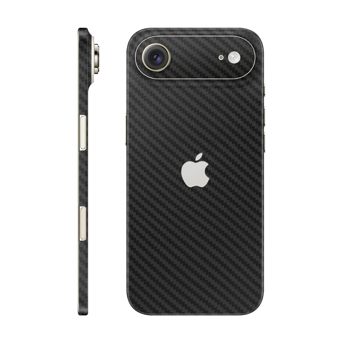 Folie de protectie pentru iPhone 17 Air, eSkins Elegans, Skin Carbon Negru