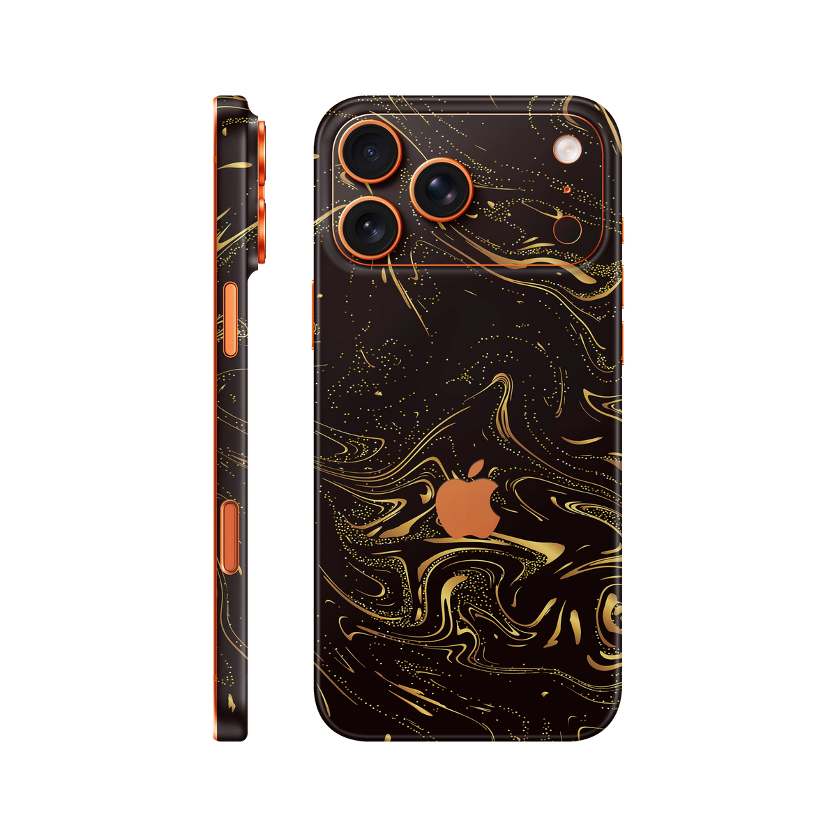 Folie de protectie pentru iPhone 17 Pro, eSkins Signature, Skin Golden Noir