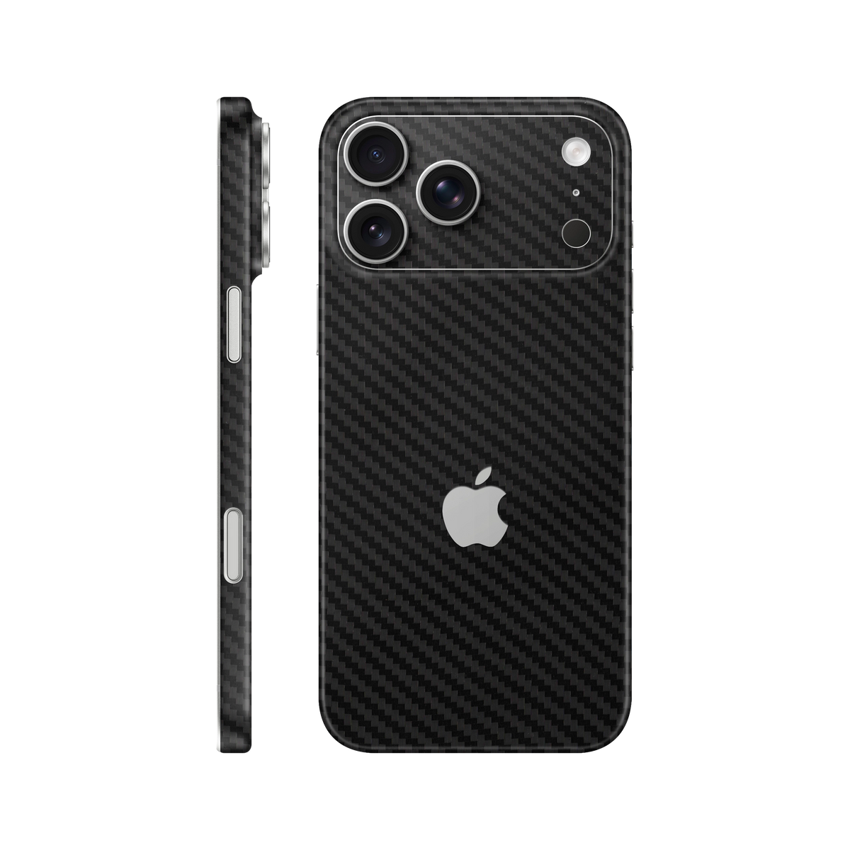 Folie de protectie pentru iPhone 18 Pro, eSkins Elegans, Skin Carbon Negru