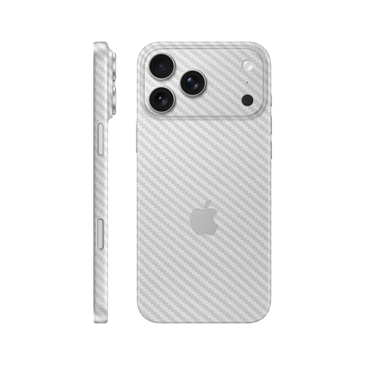 Folie de protectie pentru iPhone 18 Pro, eSkins Elegans, Skin Carbon Alb