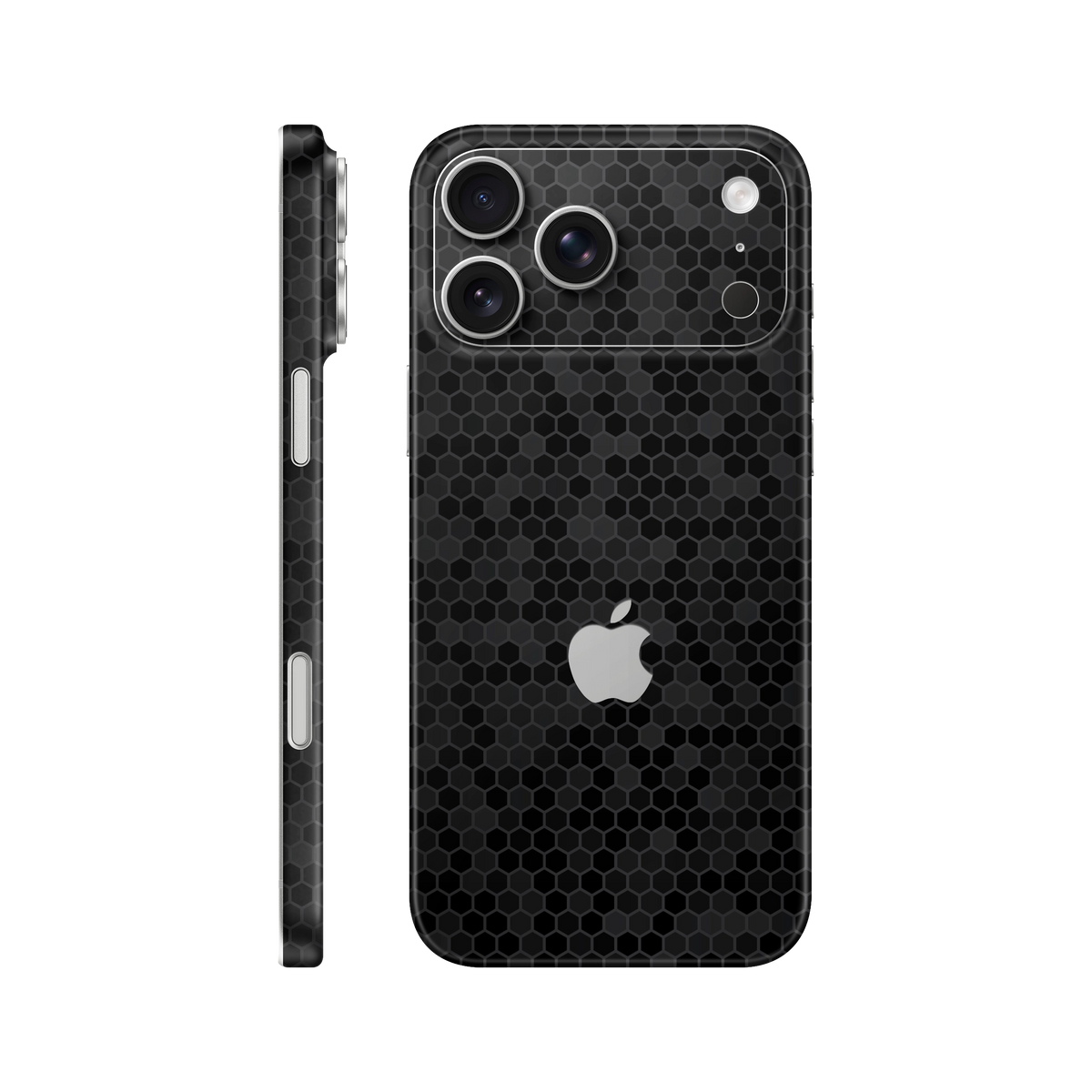 Folie de protectie pentru iPhone 18 Pro, eSkins Elegans, Skin Honeycomb Negru