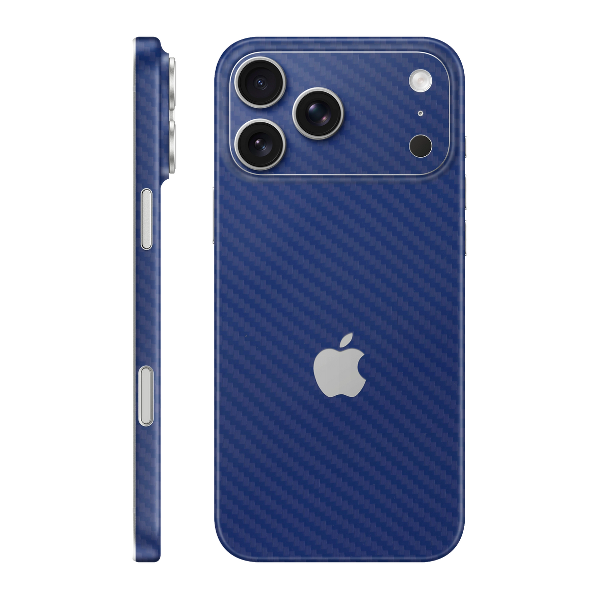 Folie de protectie pentru iPhone 18 Pro Max, eSkins Elegans, Skin Carbon Albastru