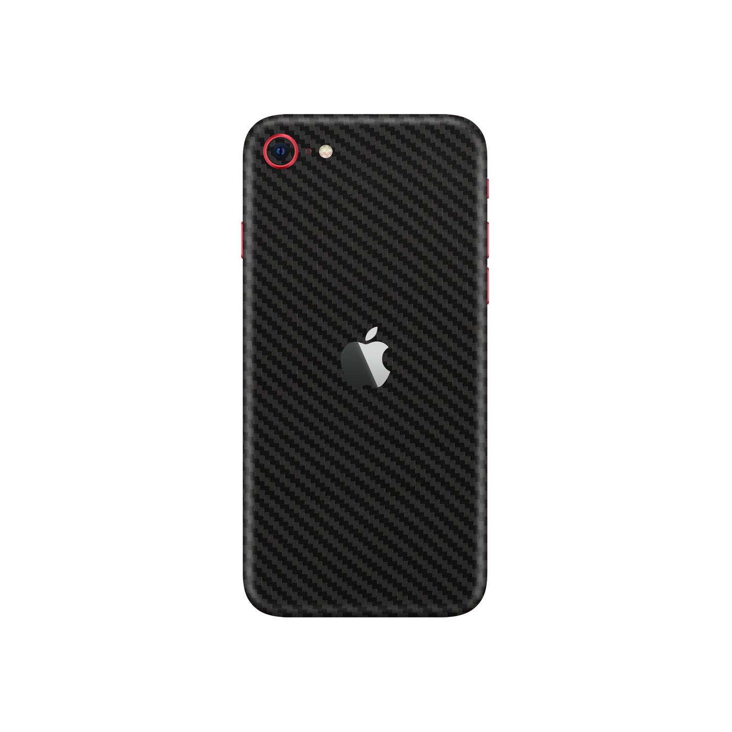 Folie de protectie iPhone 8, eSkins Elegans, Skin Carbon Negru