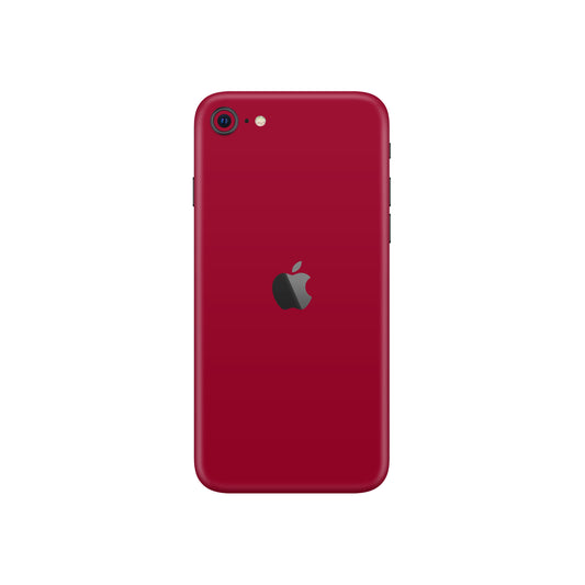Folie de protectie iPhone SE 2020, eSkins Unique, Skin Mat Rosu