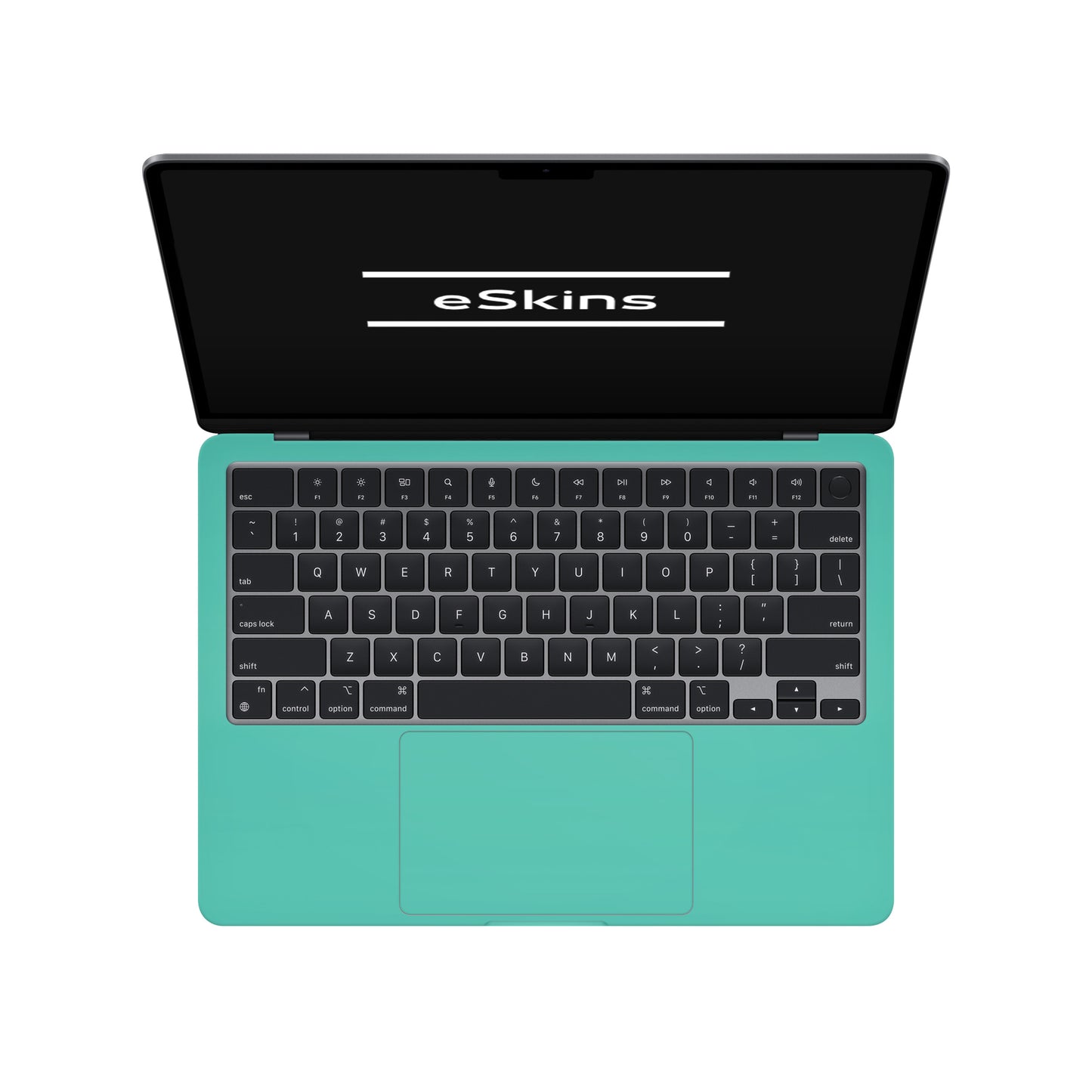 Folie de protectie MacBook Air 13.6" M3 (2024), eSkins Unique, Skin Mat Verde Menta