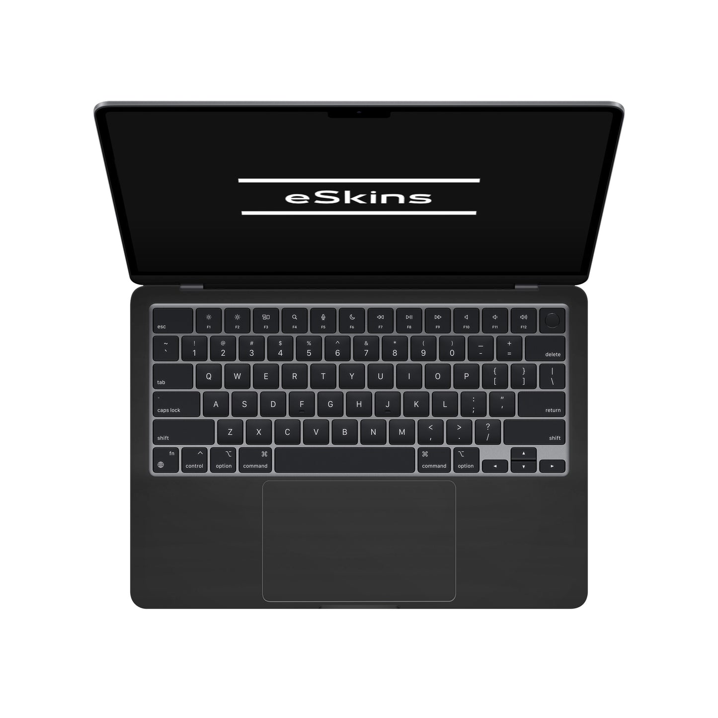 Folie de protectie MacBook Air 13.6" M3 (2024), eSkins Unique, Skin Mat Negru