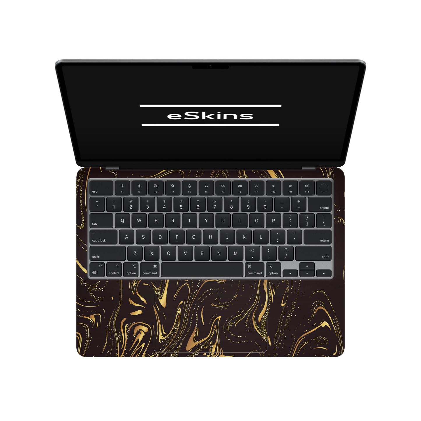 Folie de protectie MacBook Air 13" M4 (2025), eSkins Signature, Golden Noir
