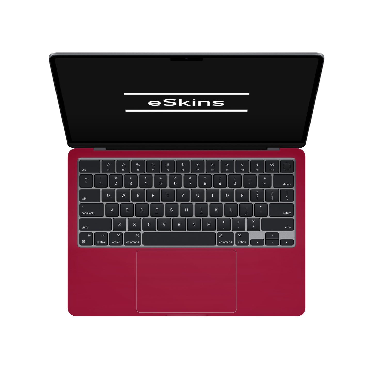 Folie de protectie MacBook Air 13" M4 (2025), eSkins Unique, Skin Mat Rosu
