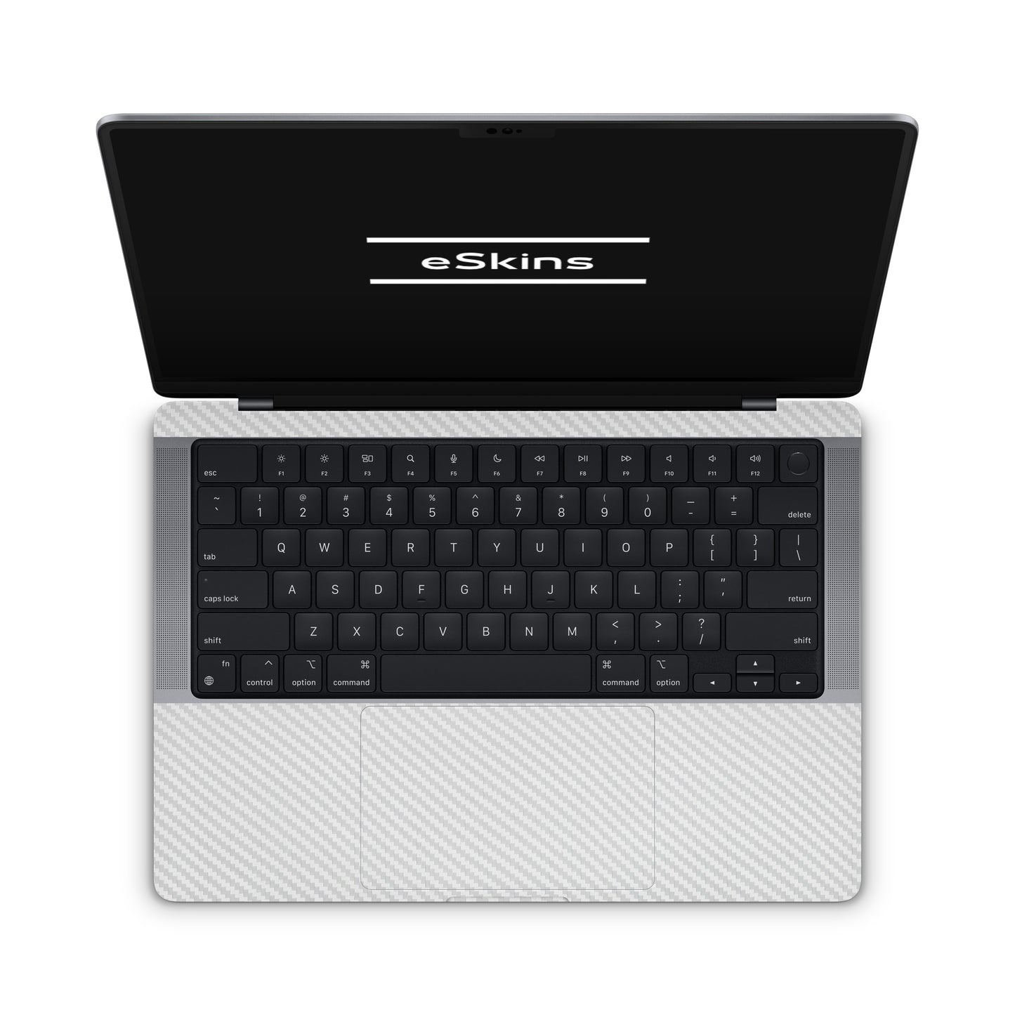 Folie de protectie MacBook Air 13" M1 (2020), eSkins Elegans, Skin Carbon Alb
