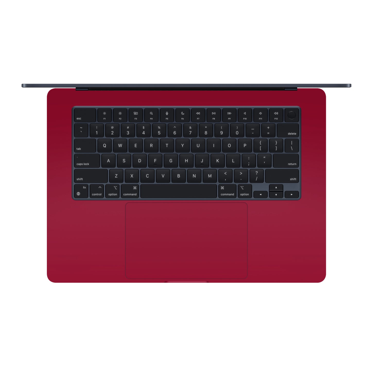 Folie de protectie MacBook Air 15" M3 (2024), eSkins Unique, Skin Mat Rosu