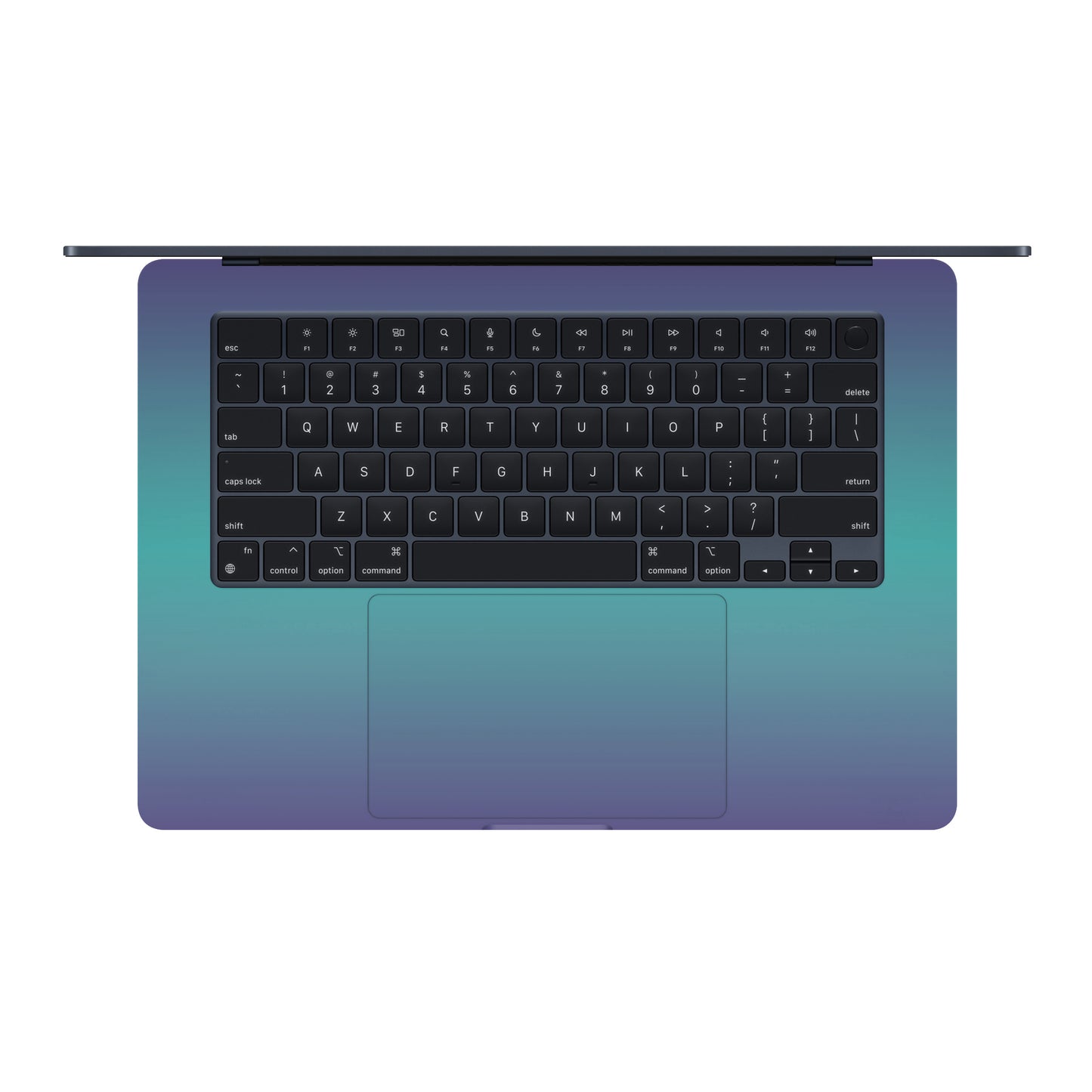 Folie de protectie MacBook Air 15" M3 (2024), eSkins Unique, Skin Cameleon Turcoaz-Lavanda
