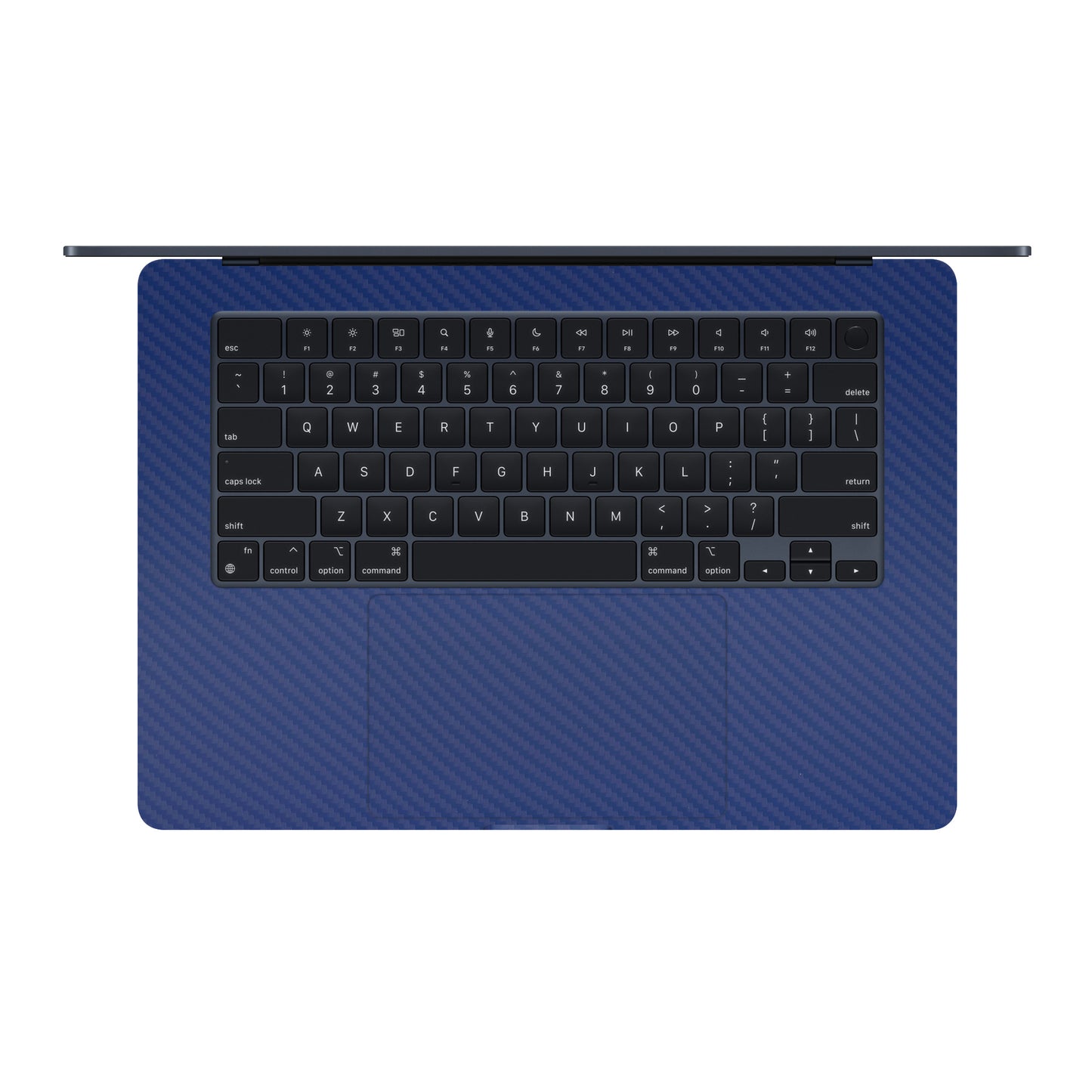 Folie de protectie MacBook Air 15" M4 (2025), eSkins Elegans, Skin Carbon Albastru