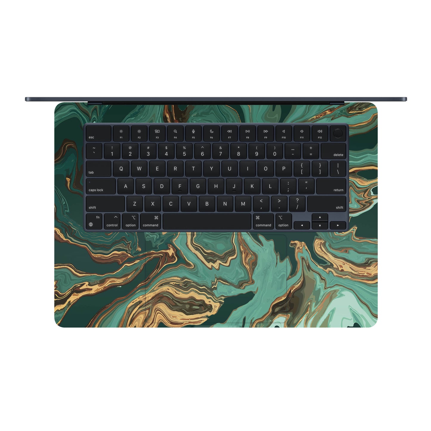 Folie de protectie MacBook Air 15" M4 (2025), eSkins Signature, Skin Emerald Flow