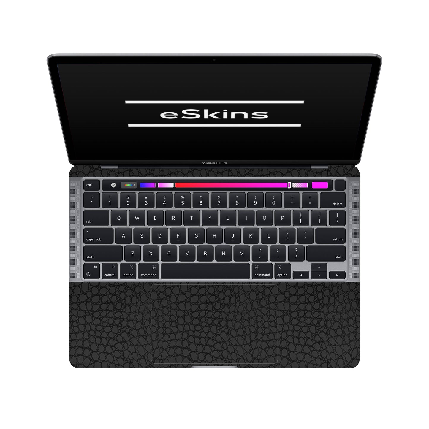Skin MacBook Pro 13" M1 (2020), Croco 3D Black
