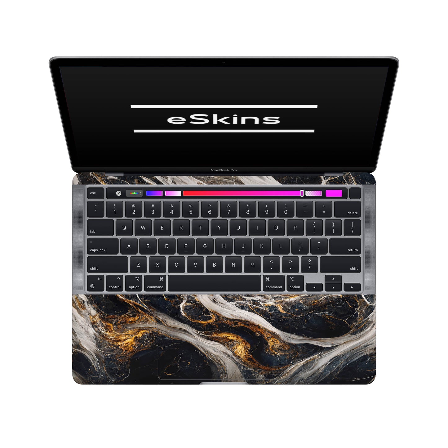 Folie de protectie MacBook Pro 13" M1 (2020), eSkins Signature, Skin Luxe Nebula
