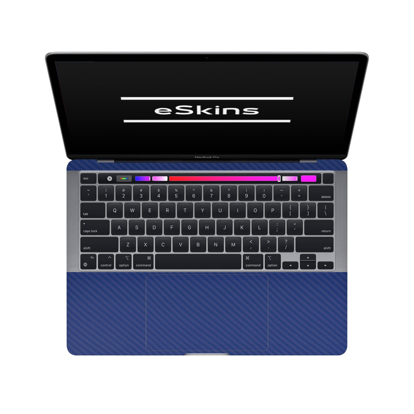 Skin MacBook Pro 13" M2 (2022), Carbon 3D Blue